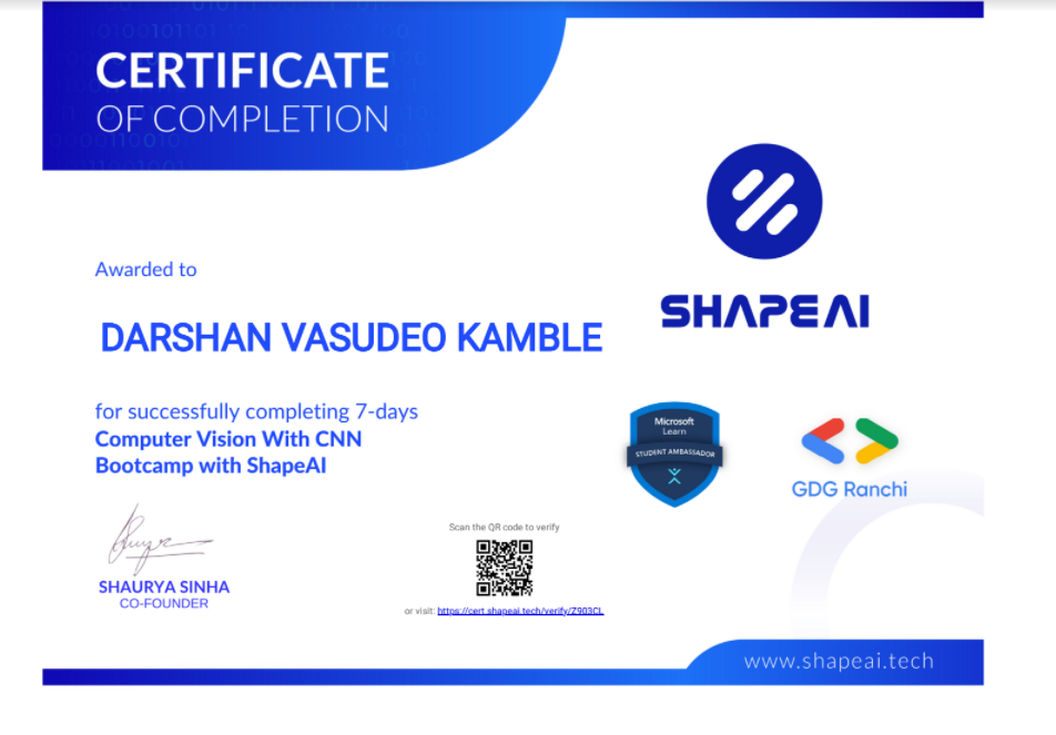 ShapeAI-Computer vision with CNN