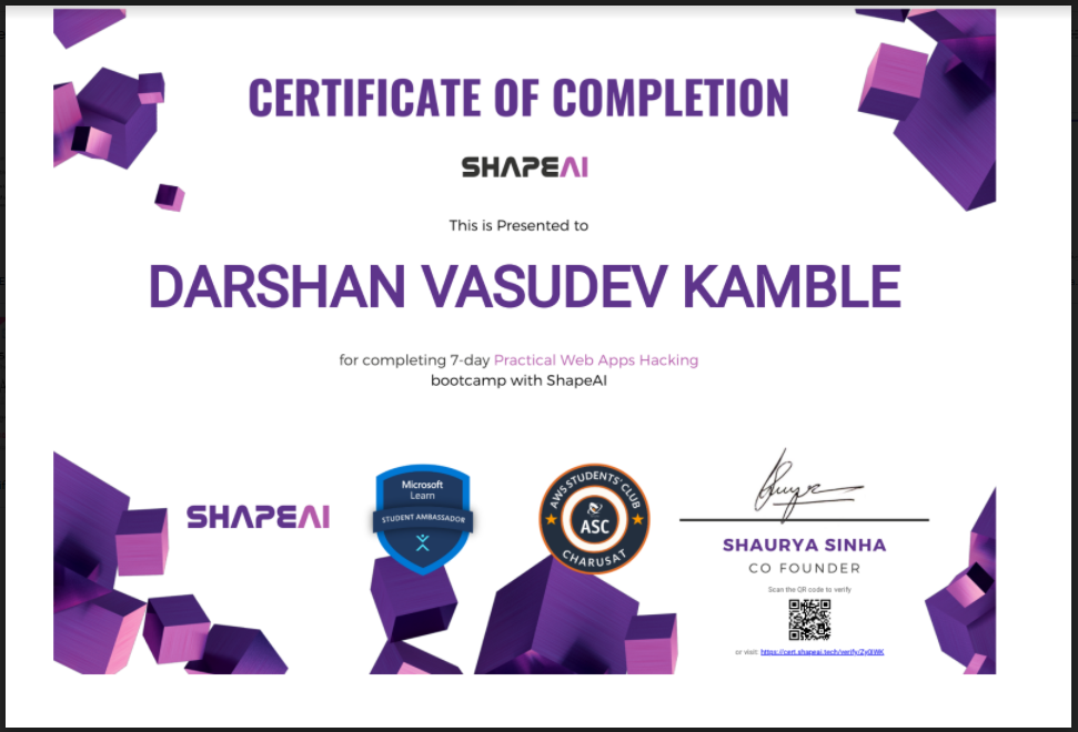 ShapeAI- Practical web app hacking