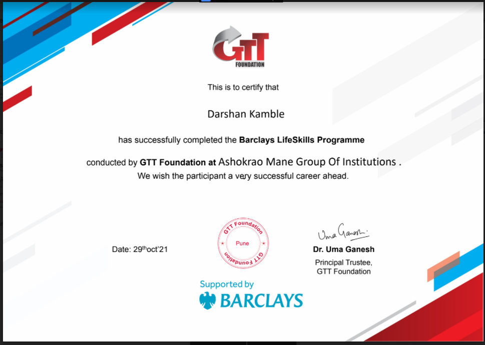 GTT-Barclays perssonality development